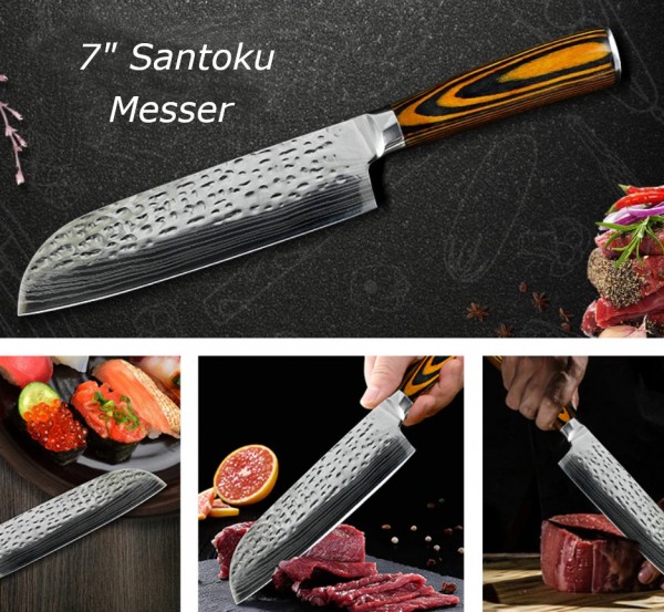 7 Zoll Damascus Style Santoku Messer