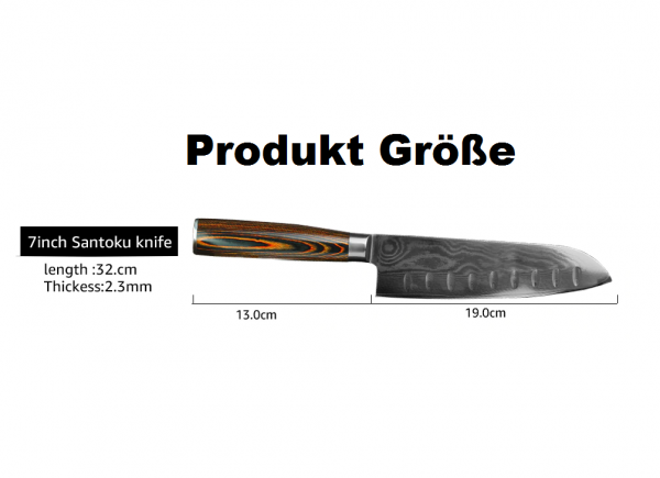 7 Zoll oder 8 Zoll Damascus Küchen Messerset VG10 mit Geschenkbox